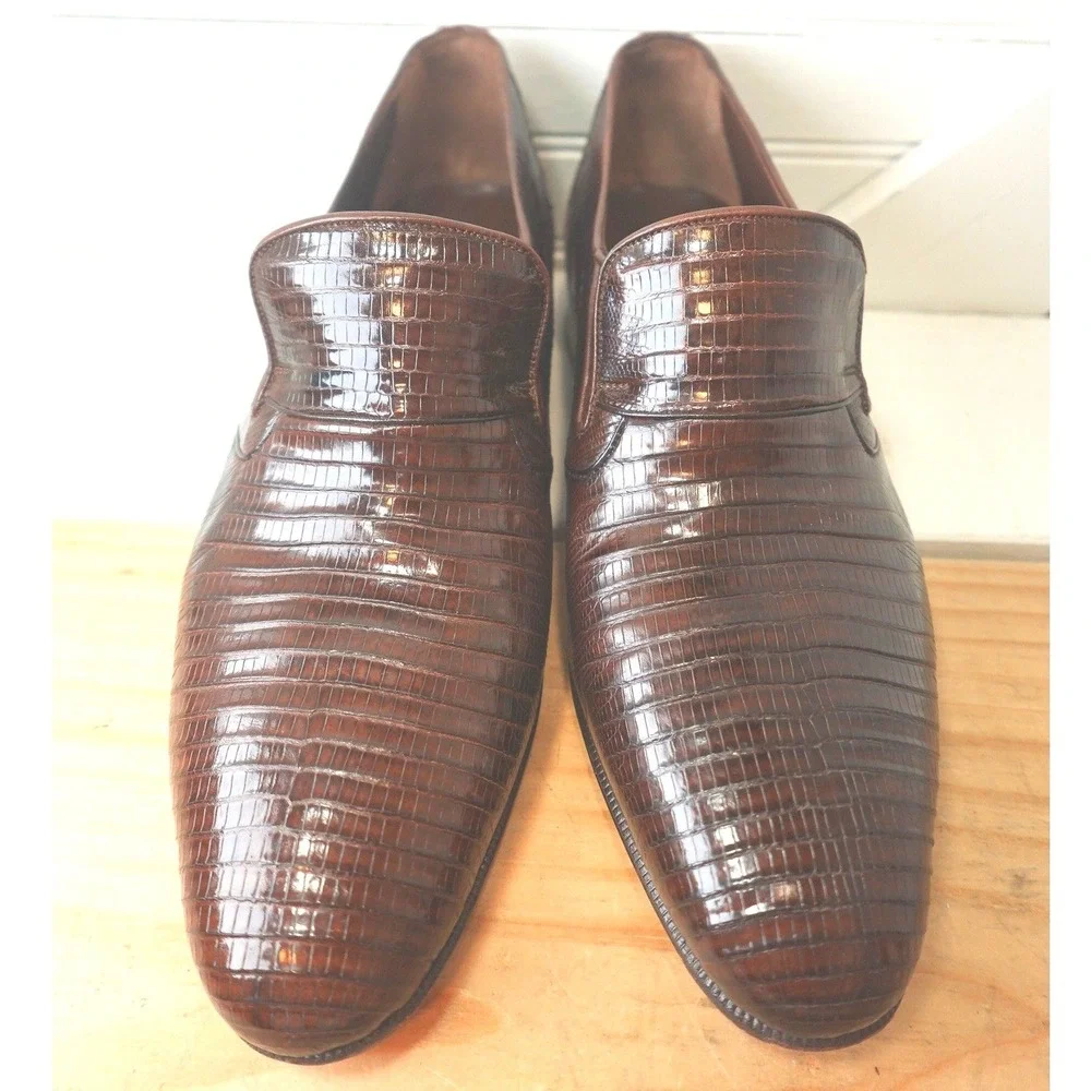 Vintage Steve Gordon's Leather Oxford Loafer Shoes Men's 7 1/2 Women's 9 Lizard